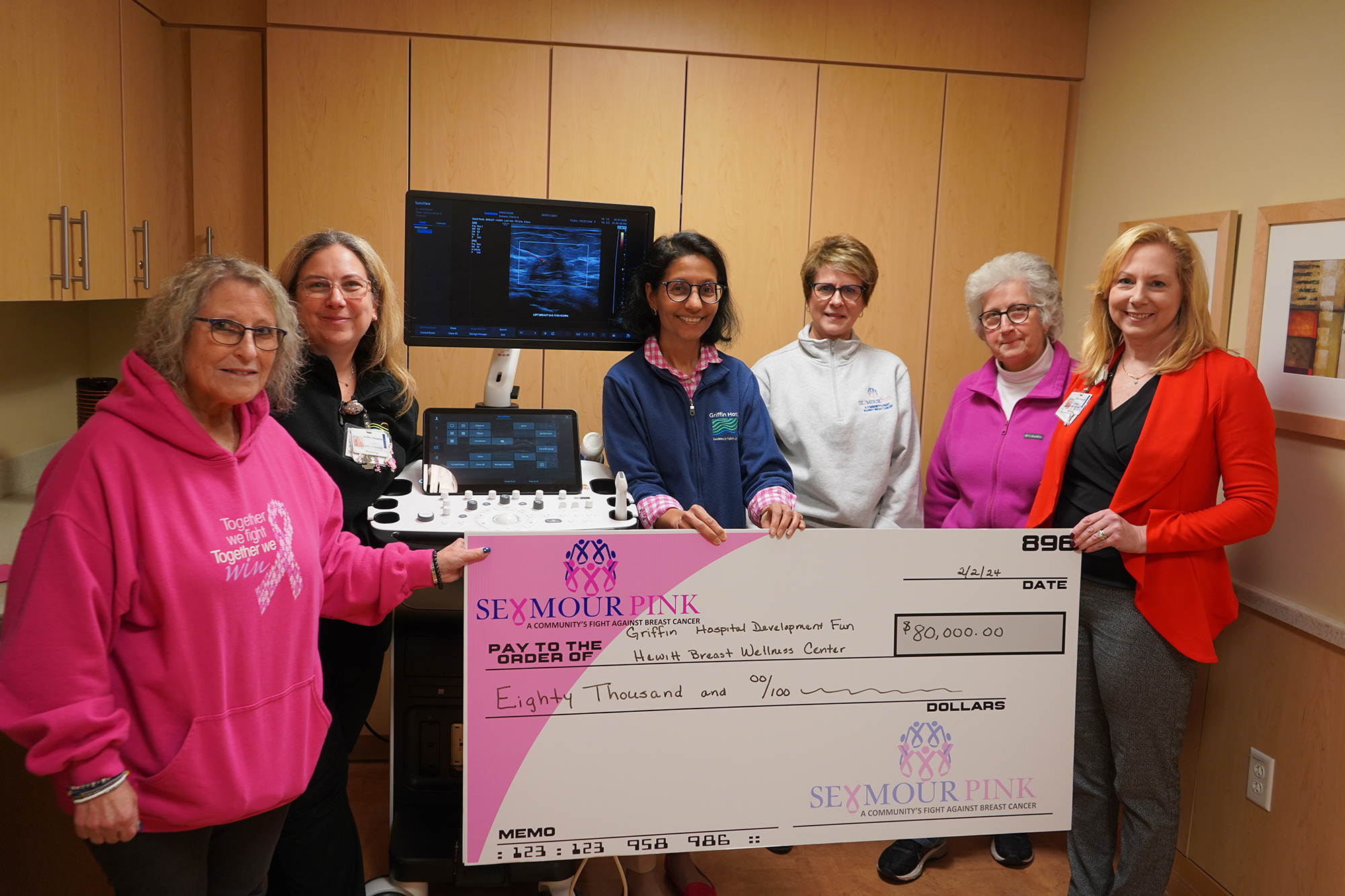 The Hewitt Center For Breast Wellness At Griffin Hospital Seymour Pink Donates $80,000 for New Breast Ultrasound Technology at